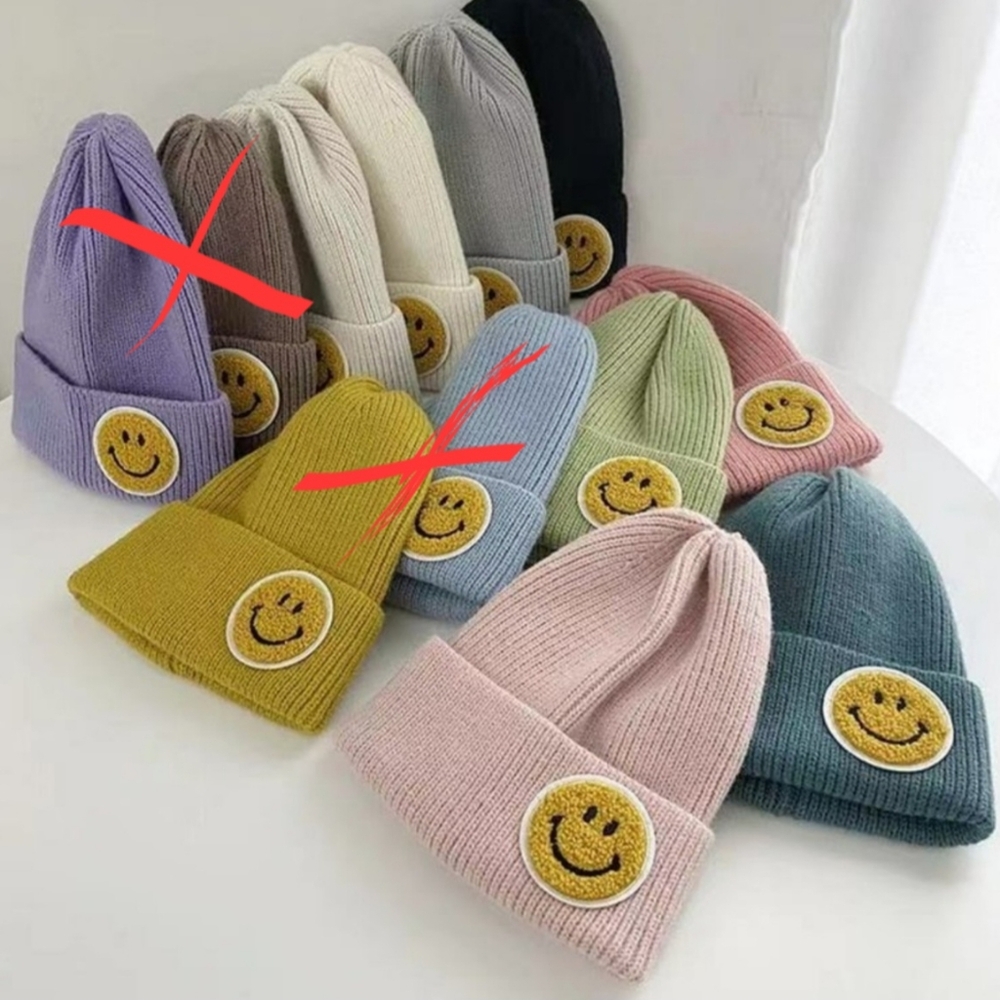 Pink Beanie Happy Face 😊 NEW - Picture 7 of 7